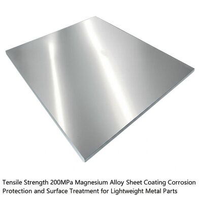 Tensile sterkte 200 MPa Magnesium legering plaat coating Corrosiebescherming en oppervlaktebehandeling voor lichtgewicht metalen onderdelen