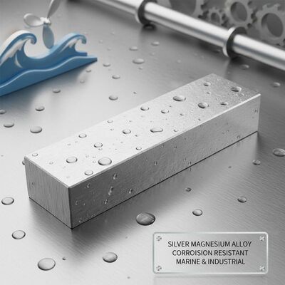 Zilver Magnesium Legering Staaf Gieten Verwerkingstechnologie Corrosiebestendig Materiaal Geschikt voor Maritieme en Industriële Toepassingen